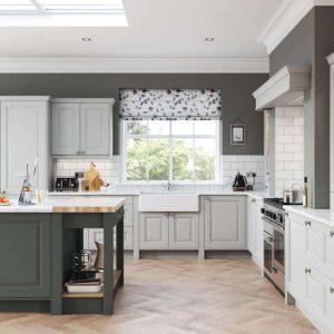 Luxury Kitchen in Gun Metal Grey and Light Grey